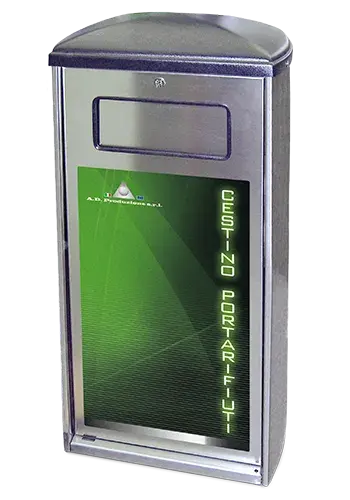 Nerezový odpadkový koš 480x380x1005